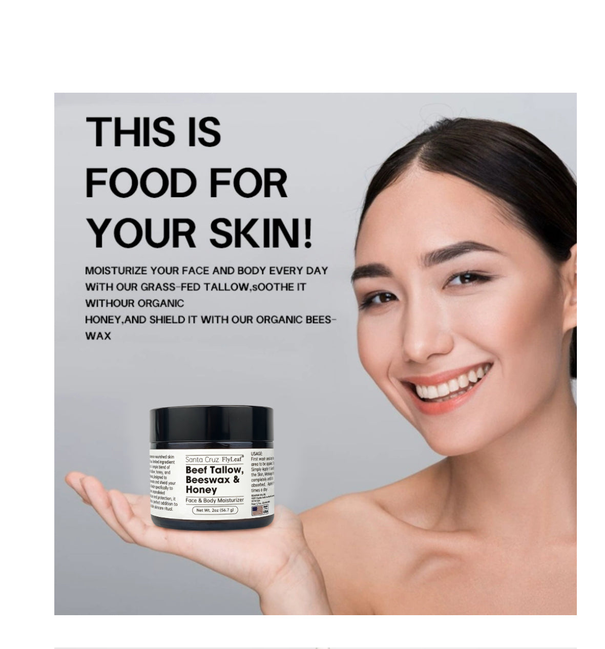 OEM ODM Portable Private Label Skin Care Natural Beeswax & Honey Face Moisturizer Tallow Beef Face Organic Vitamin E Moisturizing Tallow Balm