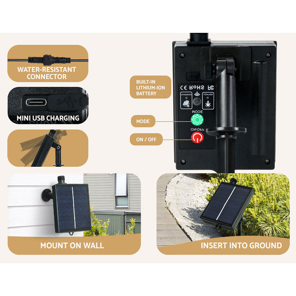 NNEDSZ 1.5M Christmas Tree 304 LED Solar Jingle Jollys