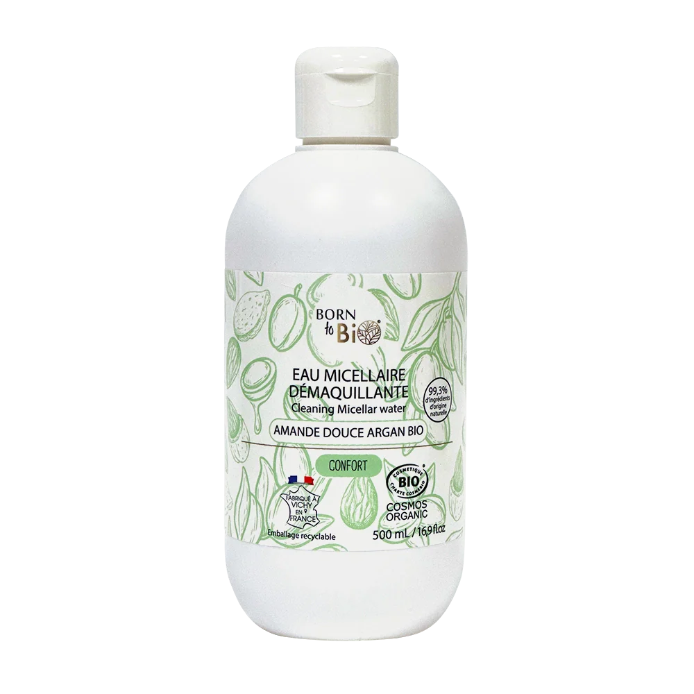 Micellar Cleansing Water with Sweet Almond and Argan Oil - Certified Organic