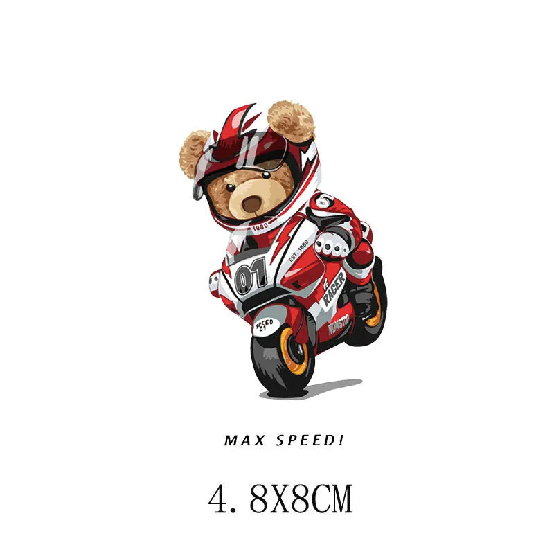 Cartoon Teddy Bear Sewing Hot Stamping Pattern Heat Transfer Printing Sticker High Elasticity Water-resistant Wash Resistant