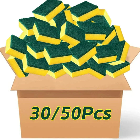 Double sided magic sponge for motorcycles, pots, and kitchens - heavy-duty grease cleaning sponge