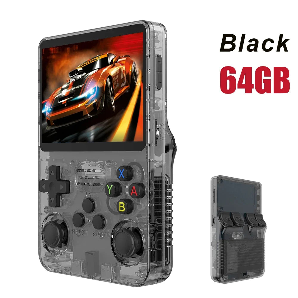 BOYHOM R36S Retro Handheld Video Game Console Linux System 3.5 Inch IPS Screen R35s Pro Portable Pocket Video Player 64GB Games