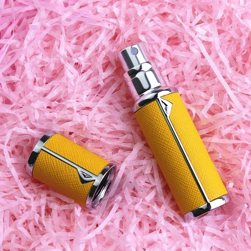 5ml Leather Perfume Bottle Refillable Perfume Atomizer for Travel Spray Bottle with Ultral Fine Fragrance Container Empty Mini