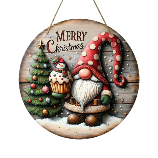 Wooden Merry Christmas Hanging Decoration