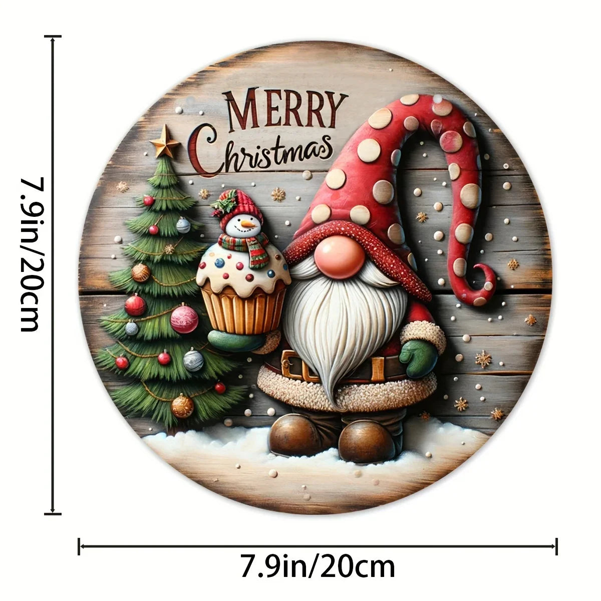 NNEOBA Wooden Merry Christmas Hanging Decoration