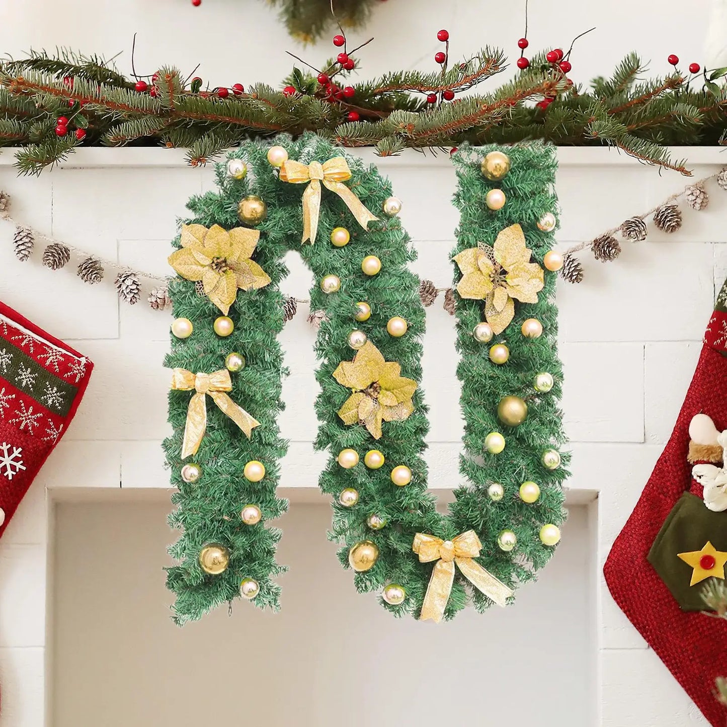 Christmas Garland Hanging Ornament Wreath Decoration