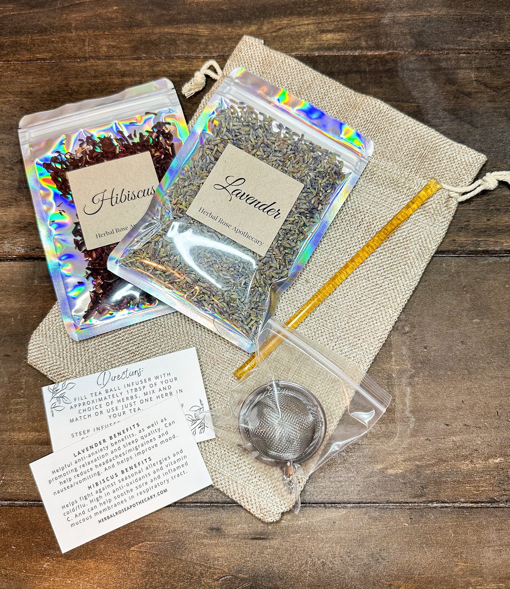 Sachet cadeau de tisane - 2 sachets cadeaux de tisane