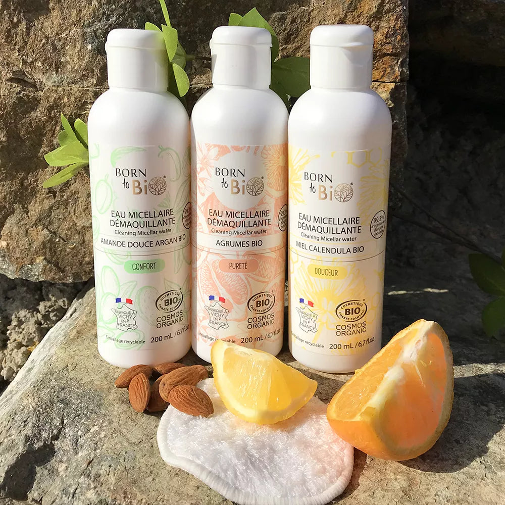 Eau micellaire nettoyante au miel et au calendula - Certifiée biologique