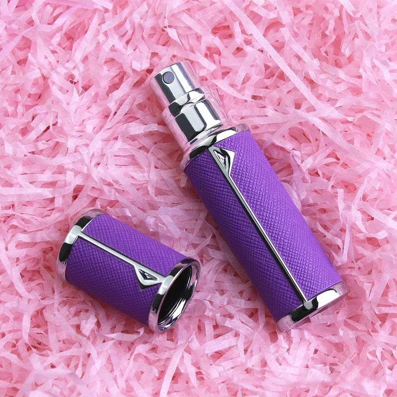 5ml Leather Perfume Bottle Refillable Perfume Atomizer for Travel Spray Bottle with Ultral Fine Fragrance Container Empty Mini