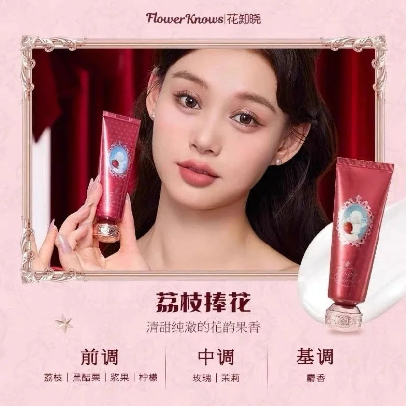 Flower Knows Strawberry Cupid Solid Perfume Balm Cute Portable Hand Cream Decorative Pendant Perfumes Convenient On-the-Go