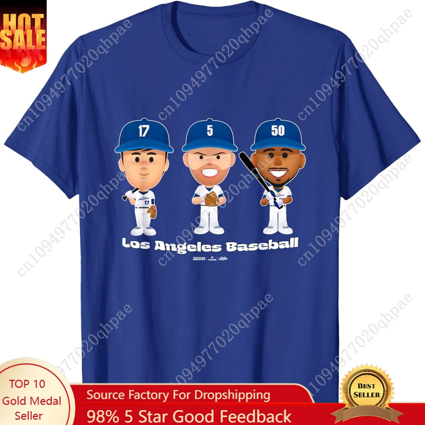 Los Angeles Baseball Players Body Trio MLBPA T-Shirt