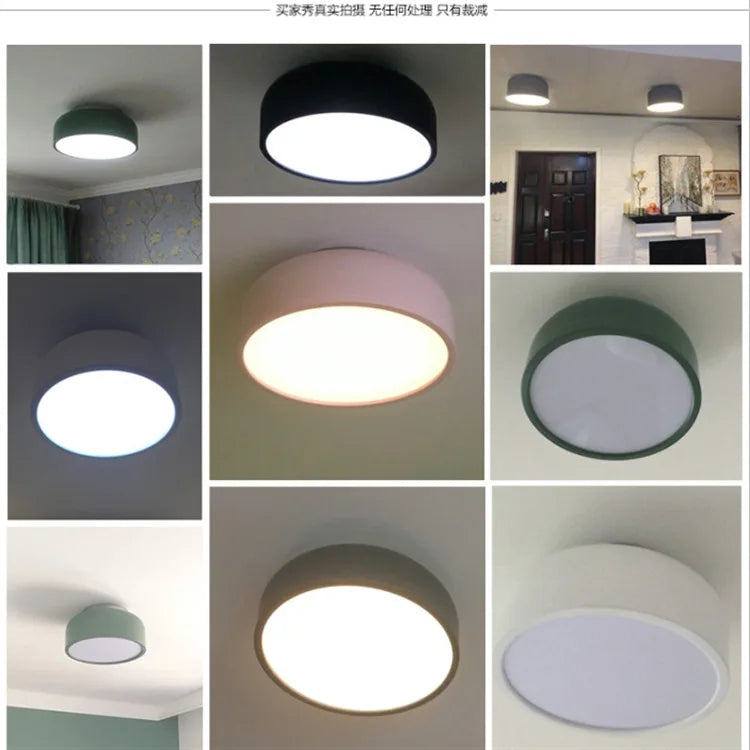 Nordic minimalist modern designer living room bedroom study home macaron color LED ceiling light