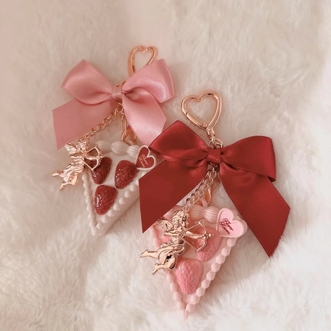 Baume parfumé solide Flower Knows Fraise Cupidon 3g Vegan Longue Durée, Pendentif, Format Voyage, Cadeau Mignon pour Femme 