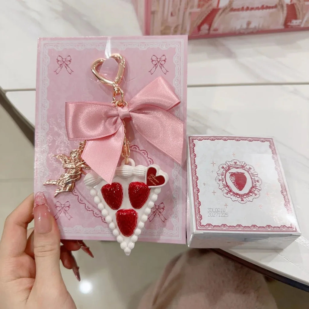 Baume parfumé solide Flower Knows Fraise Cupidon 3g Vegan Longue Durée, Pendentif, Format Voyage, Cadeau Mignon pour Femme 