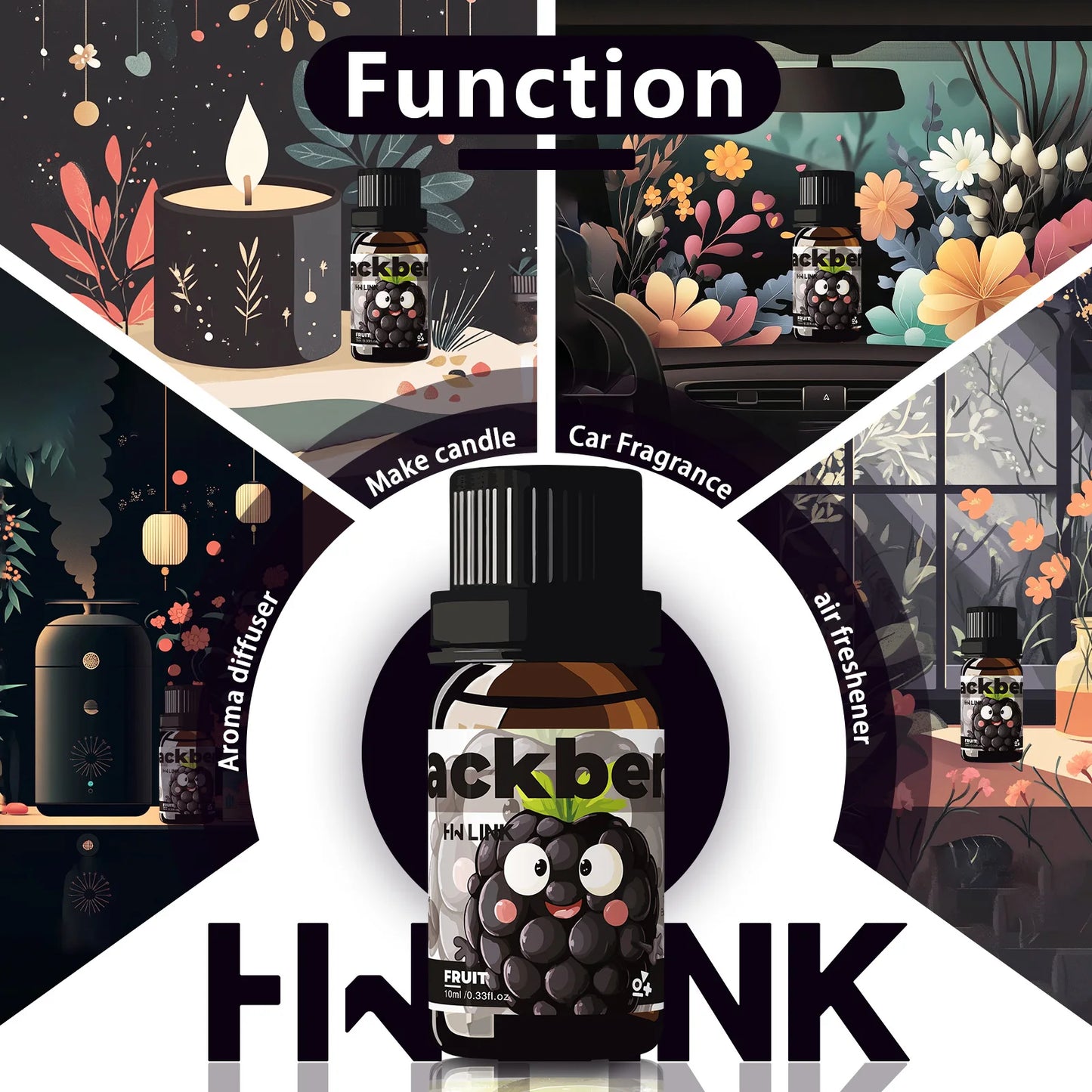 Blackberry Essential Oil Blackberry Perfumes Women 10ml Scented Oil Fragrance Oil For Diffusers, Massage, Candle Making Soap