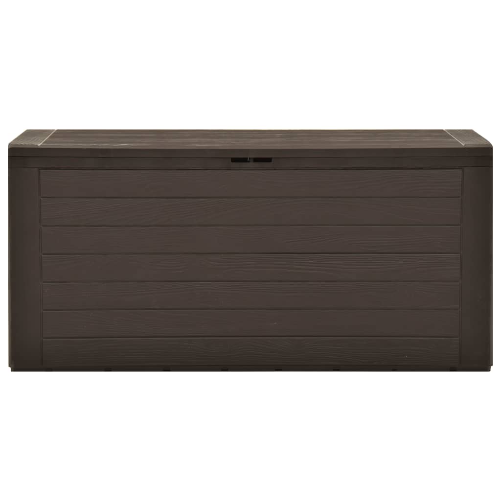 NNEVL Garden Storage Box Brown 120x50x60 cm Poly Rattan