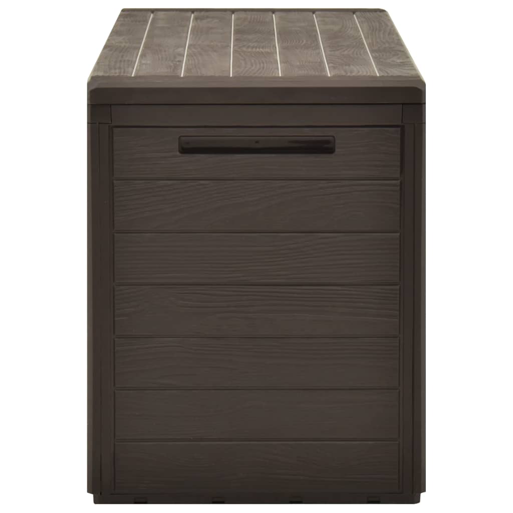 NNEVL Garden Storage Box Brown 120x50x60 cm Poly Rattan