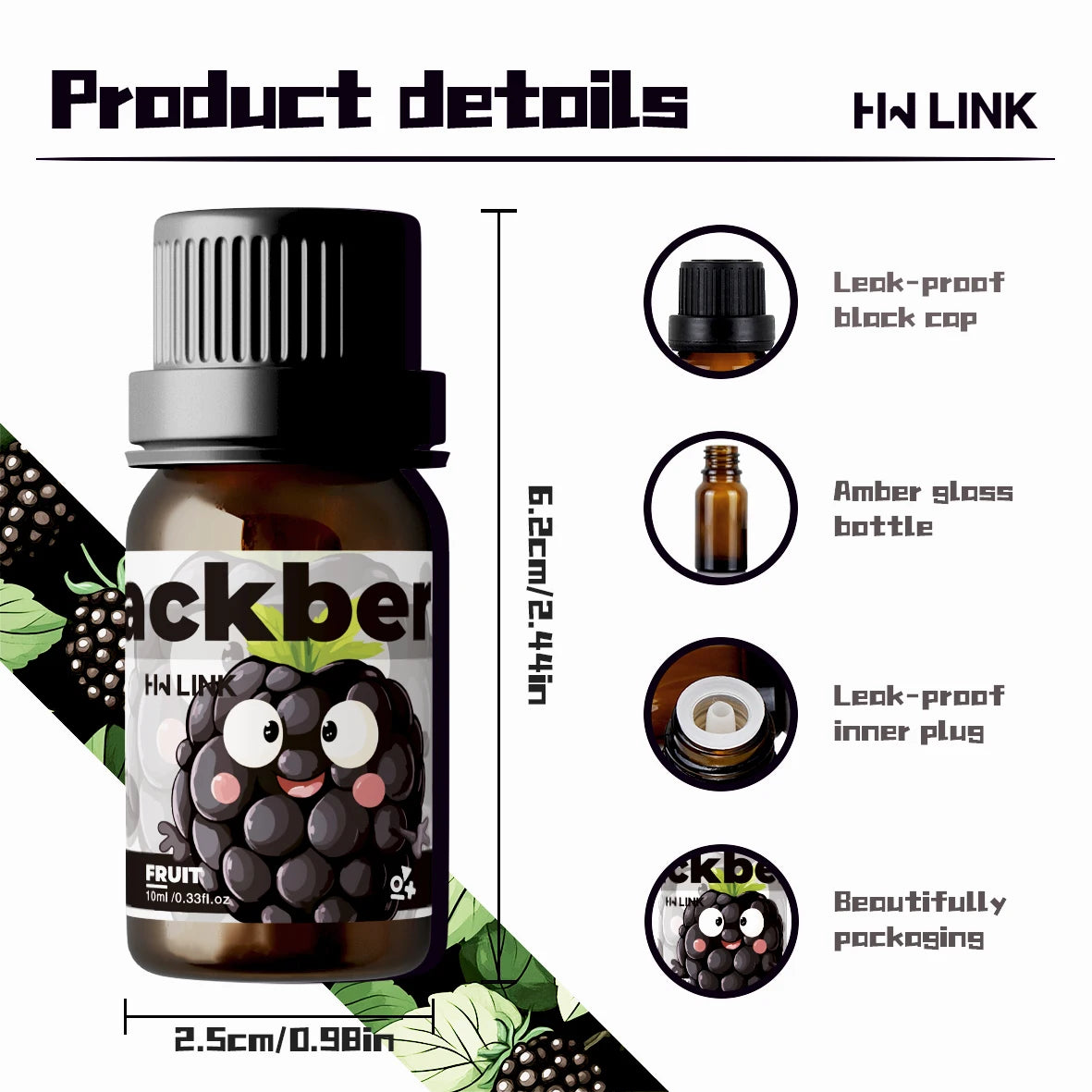 Blackberry Essential Oil Blackberry Perfumes Women 10ml Scented Oil Fragrance Oil For Diffusers, Massage, Candle Making Soap