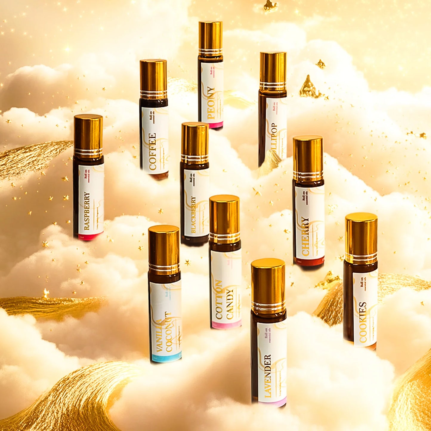 10ml Vanilla Coconut Essential Oil Rollerball Perfume Natural Fragrance Skincare Nail care Body massage Mini Holiday gifts