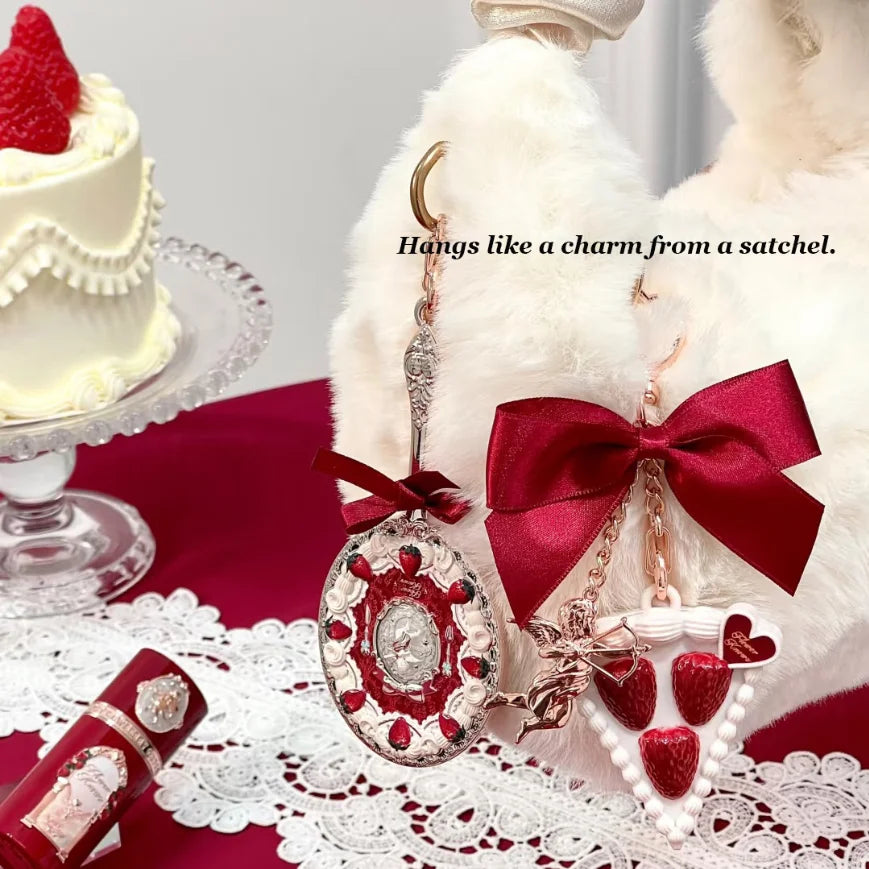 Flower Knows Strawberry Cupid Solid Perfume Balm Cute Portable Hand Cream Decorative Pendant Perfumes Convenient On-the-Go