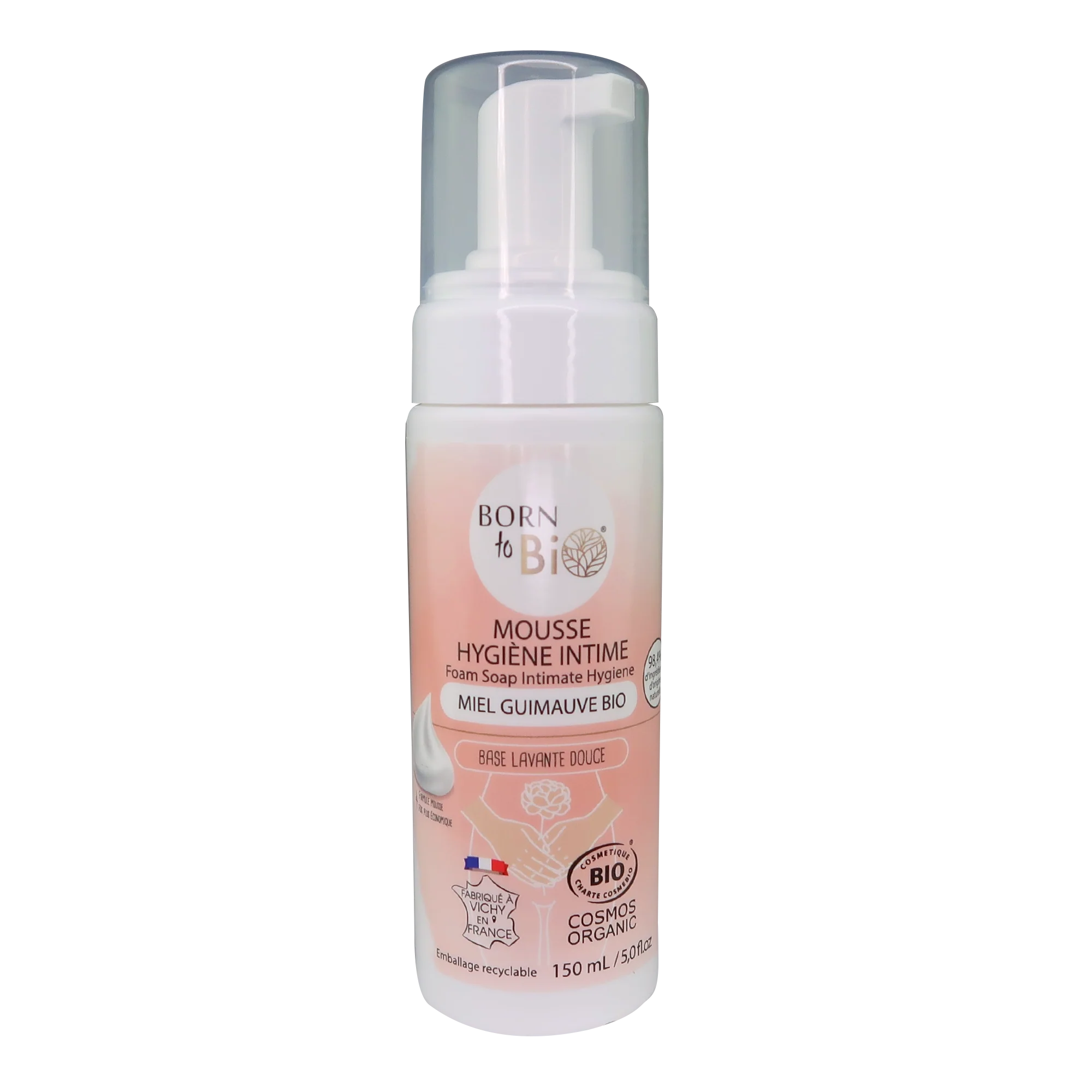 Mousse hygiénique intime au miel et à la guimauve - Certifiée biologique
