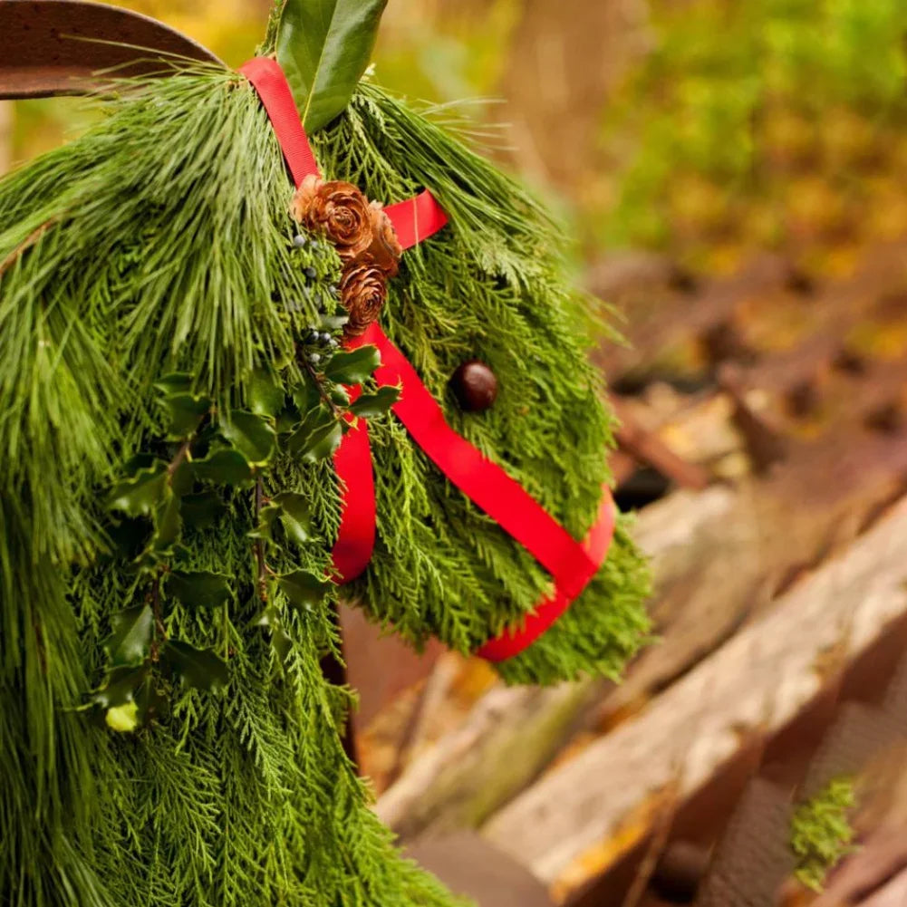 Christmas Horsehead Pine Needle Garland Decoration