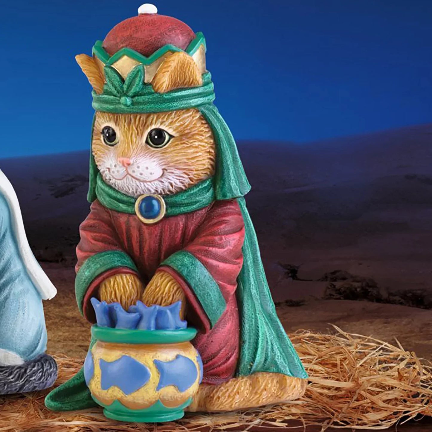 NNEOBA Nativity Royal Cats Christmas Decoration