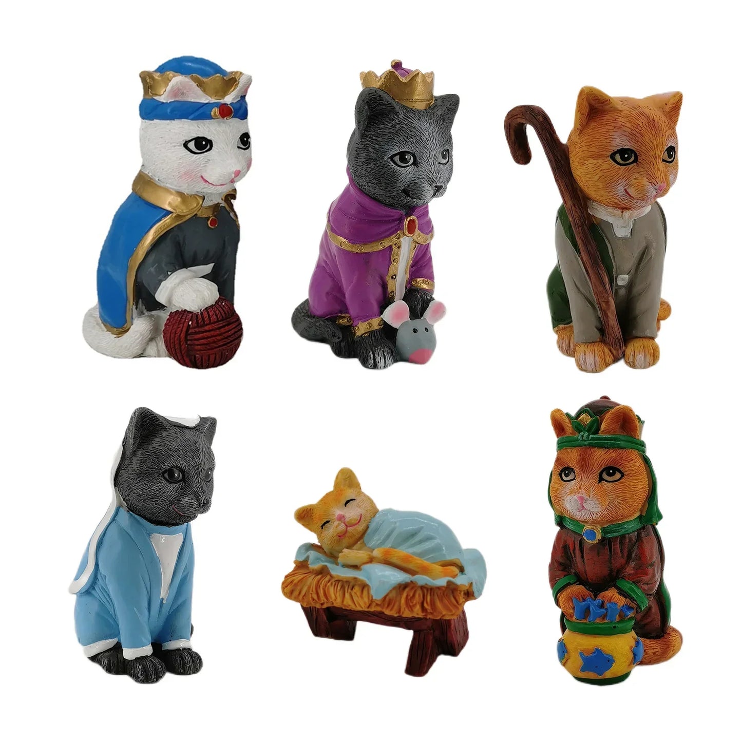 Nativity Royal Cats Christmas Decoration