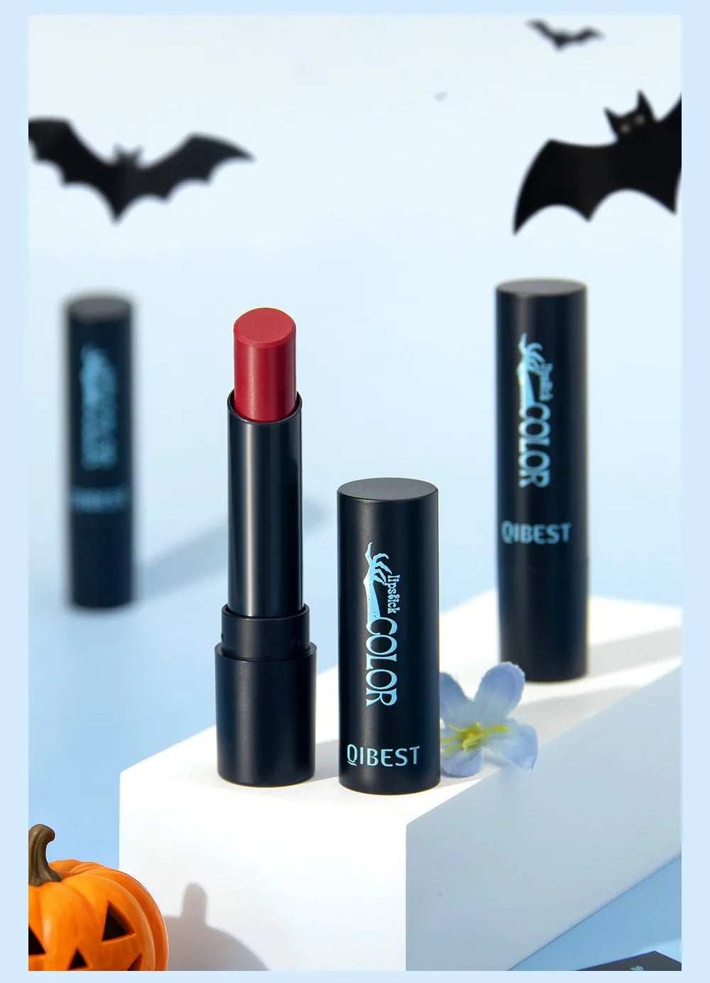 8 Colors Matte Nude Clay Lipstick Vampire Makeup Punk Black Lip Gloss Dark Paint Stick Durable Waterproof Lasting Cosmetics