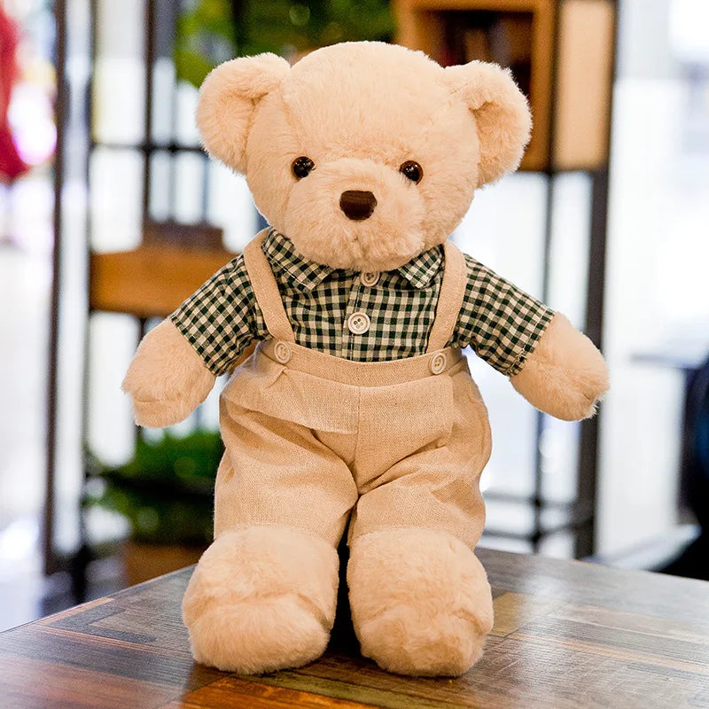 Cartoon 1 PCS Lover Wedding Bear Doll Soft Stuffed Plush Toy Dress Bear Animal Doll For Audlt Birthday Gift