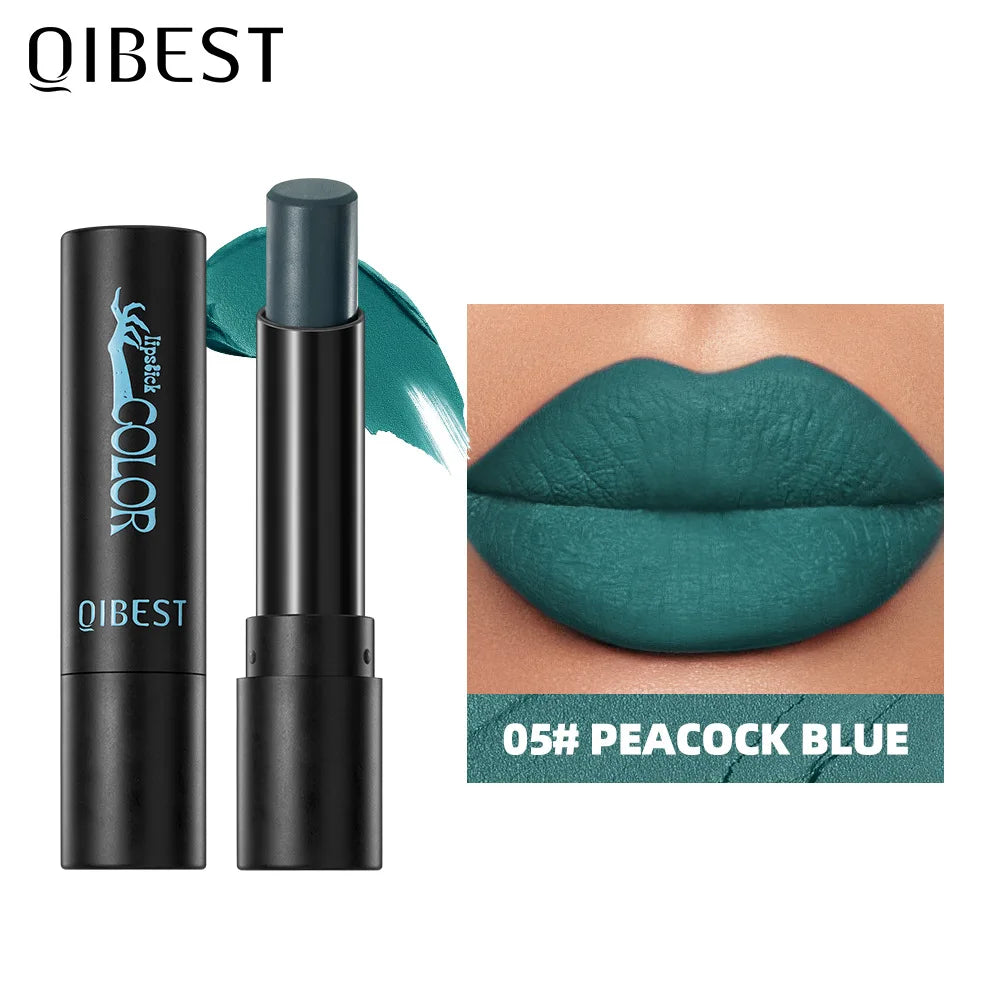 8 Colors Matte Nude Clay Lipstick Vampire Makeup Punk Black Lip Gloss Dark Paint Stick Durable Waterproof Lasting Cosmetics