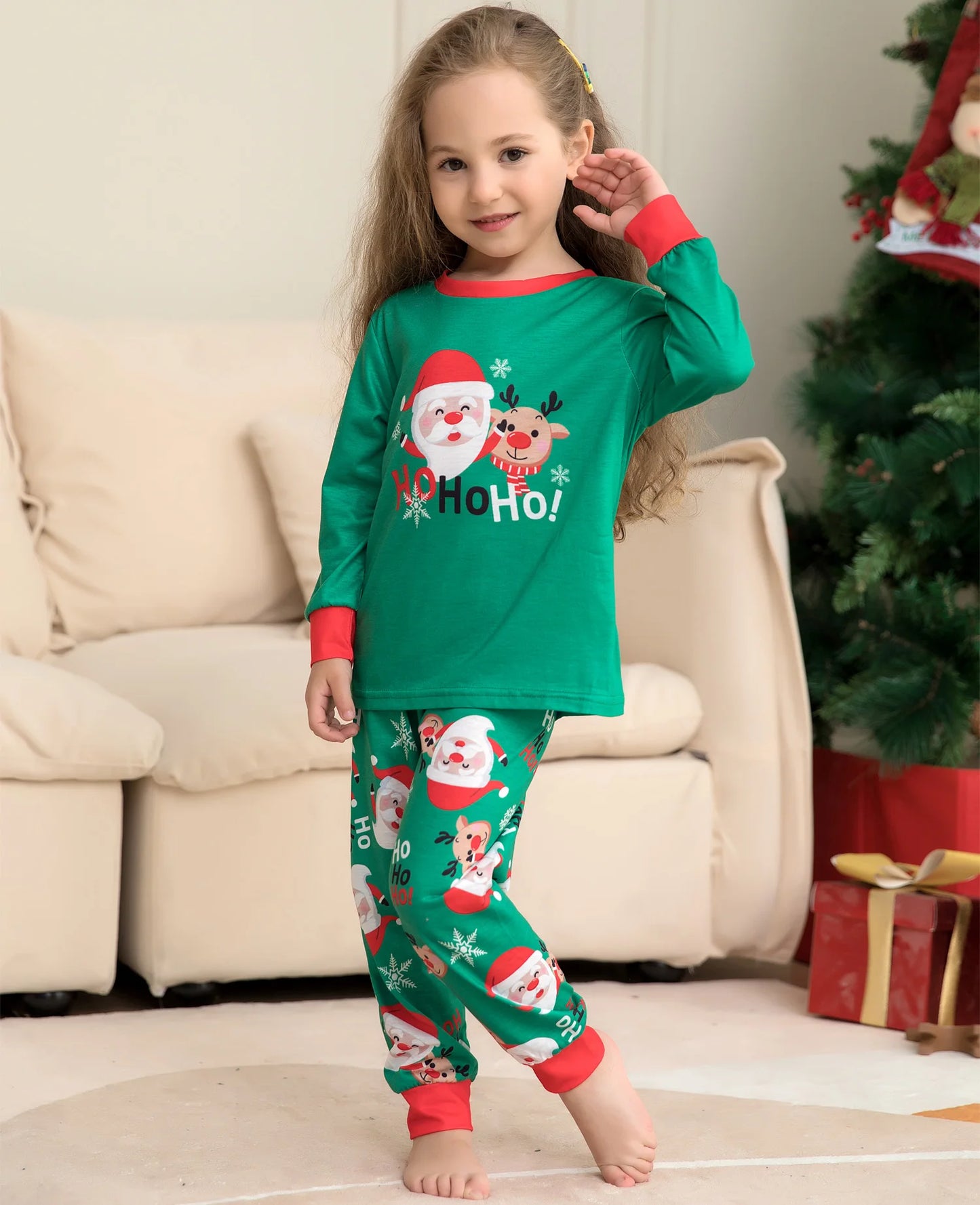Christmas Family Pajamas Set 2023 Xmas Matching Outfit Adult Kids Women Pyjamas Clothes Mother And Daughter Father Son Sleepwear
