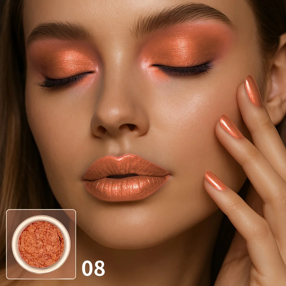 Fard à paupières pailleté - Fard à paupières brillant et ultra-lustré, facile à appliquer, avec un rendu des couleurs exceptionnel, idéal pour les fêtes et festivals.