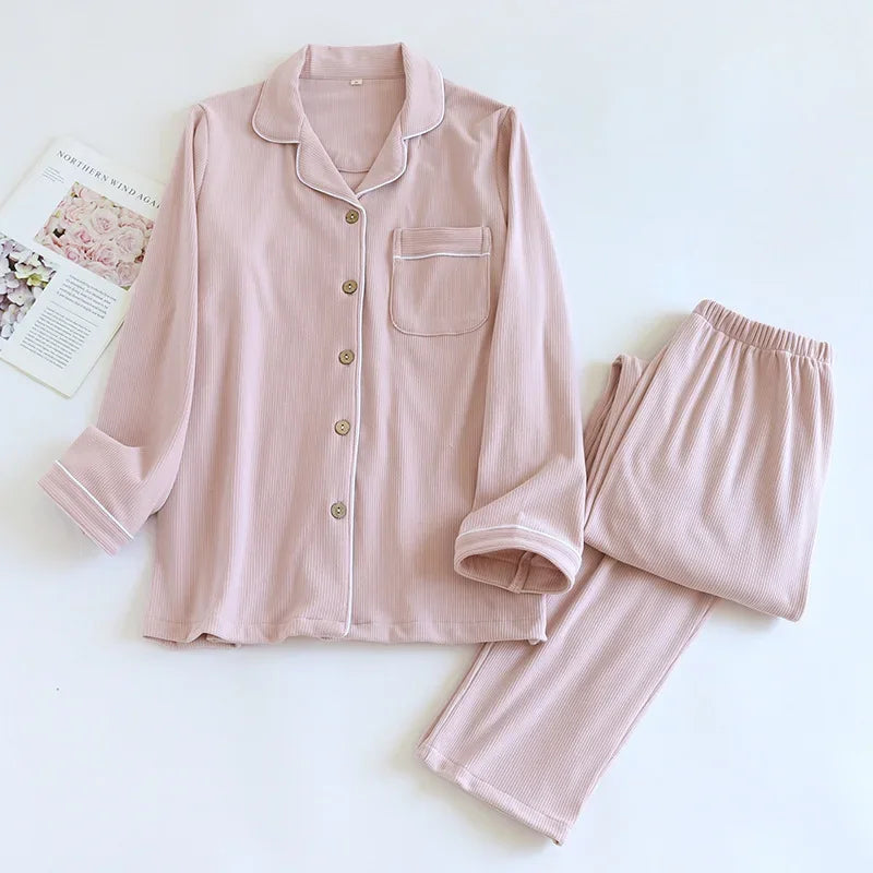 2025 Autumn/Winter New Women's Pajama Set Casual Loose German Velvet Long Sleeve Pants Two Piece Set Thickened Home Fur Pajama