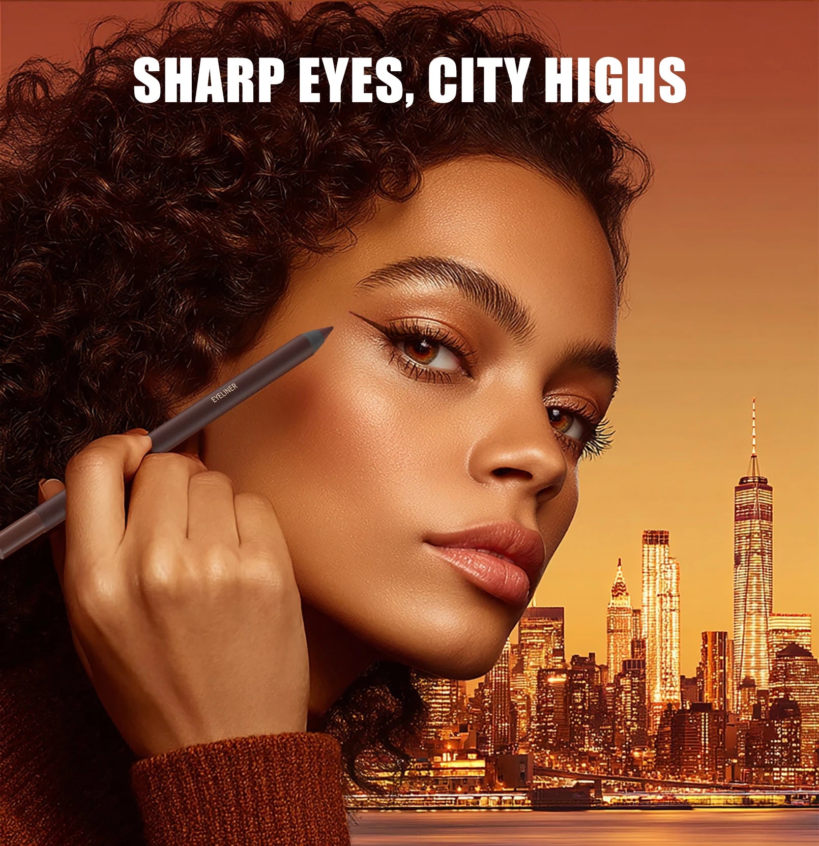 Crayon eyeliner, résistant à l'eau et à la transpiration, longue tenue et sans bavure, avec recharge dure.