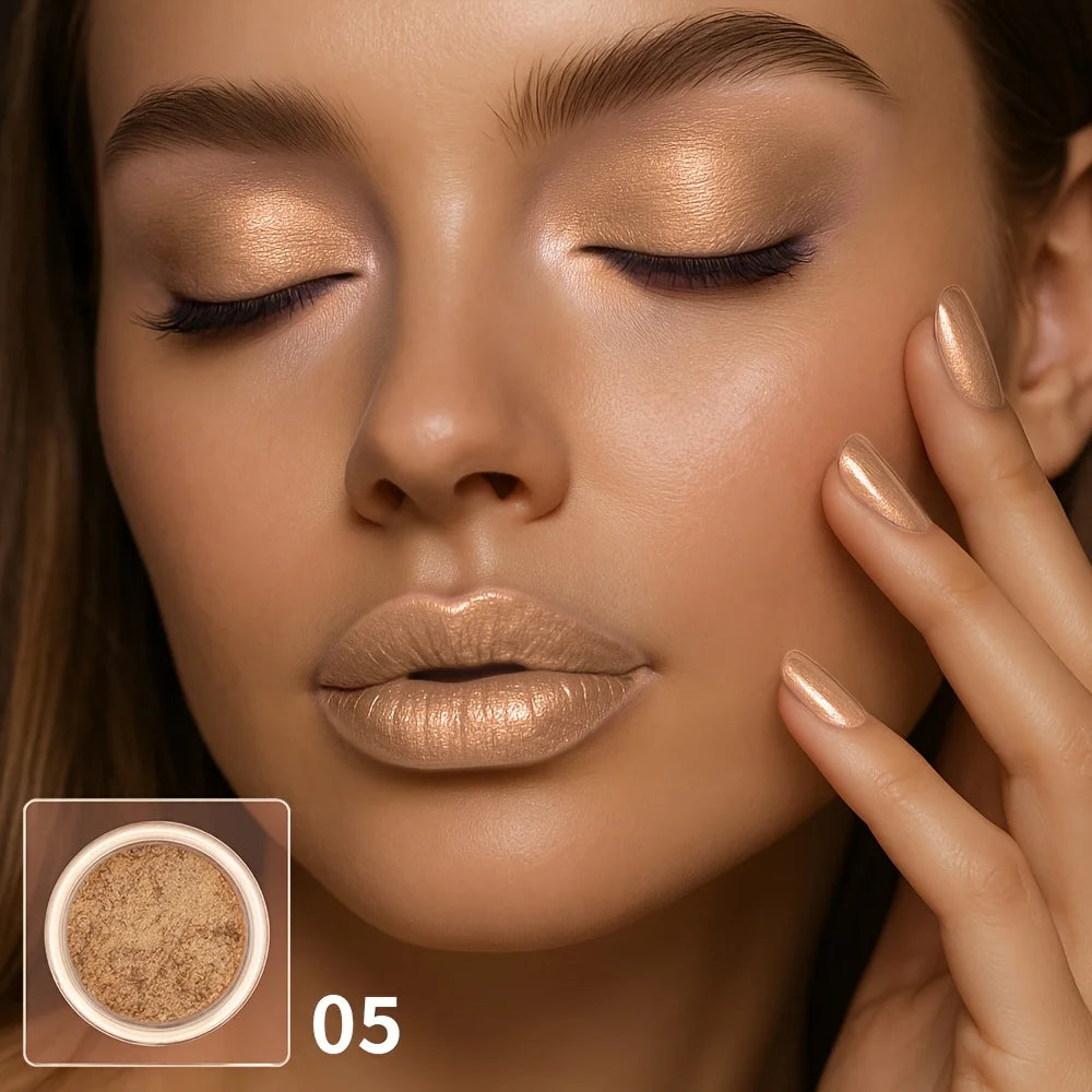 Fard à paupières pailleté - Fard à paupières brillant et ultra-lustré, facile à appliquer, avec un rendu des couleurs exceptionnel, idéal pour les fêtes et festivals.