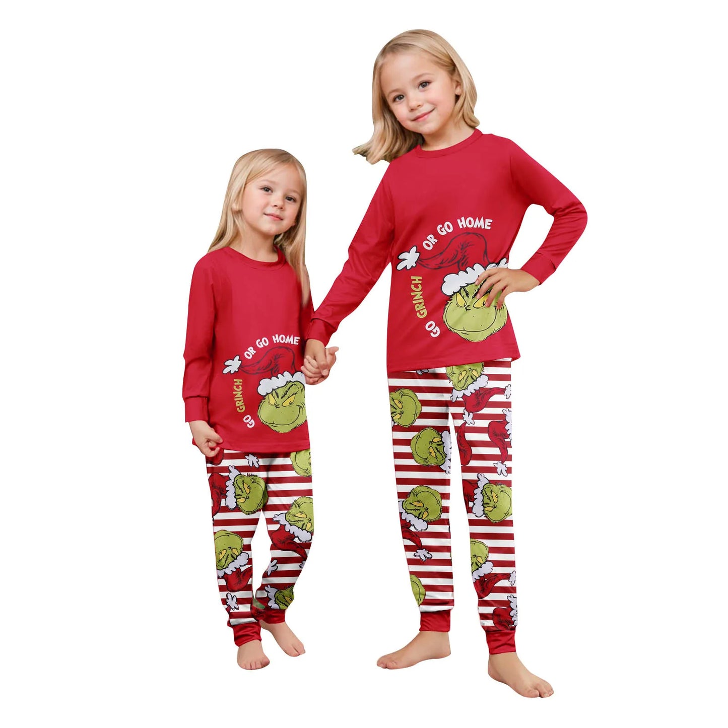 Family Matching Christmas Pjs, Playful Cartoon 2-Piece Pajama Set, Festive And Fun Holiday Sleepwear For The Whole Family