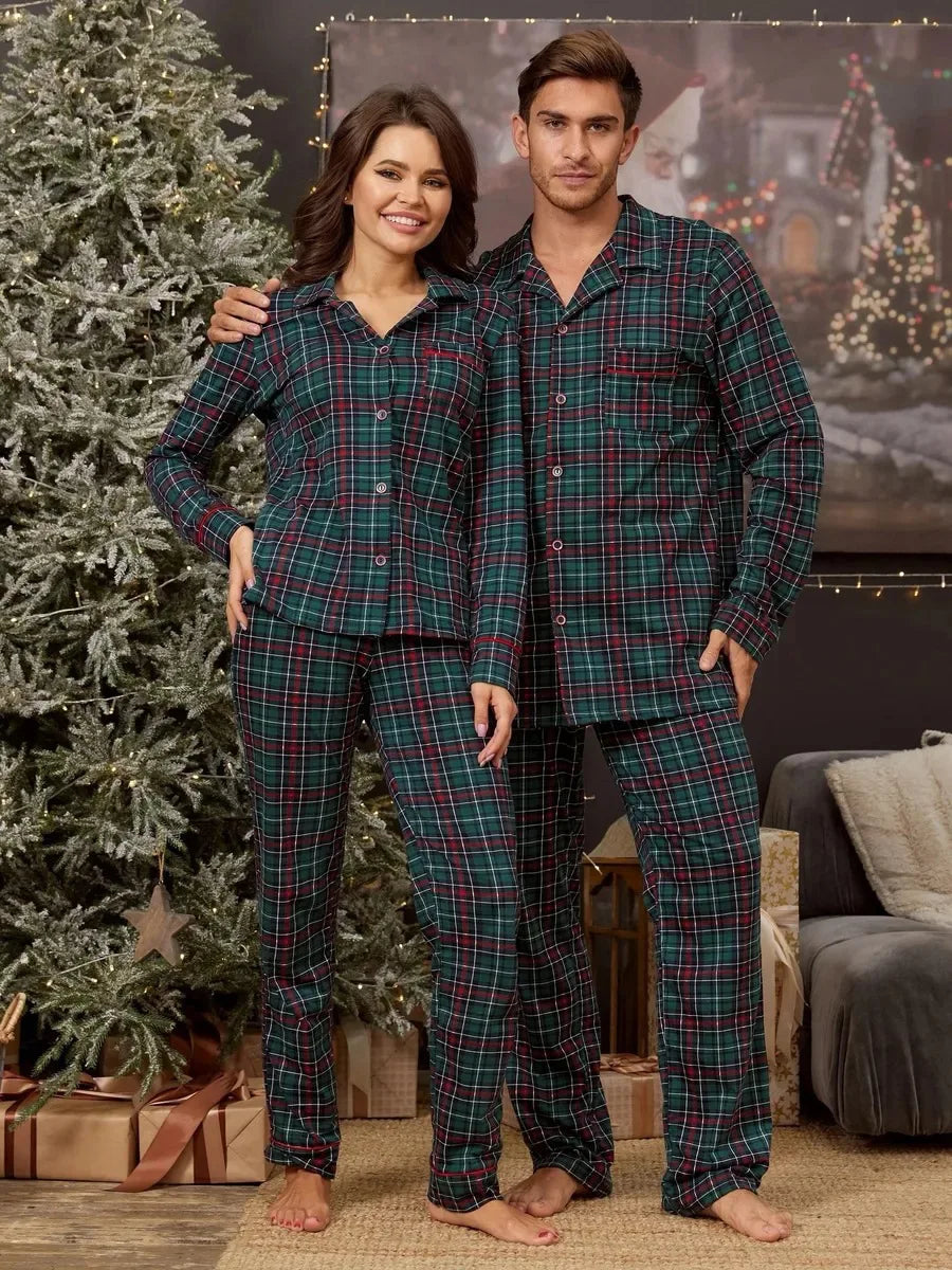 Mozuleva 100% Cotton Plaid Long Sleeved Pants Pajamas Set Autumn New Women's Comfortable Home Clothing Nightgown 2-Piece Set