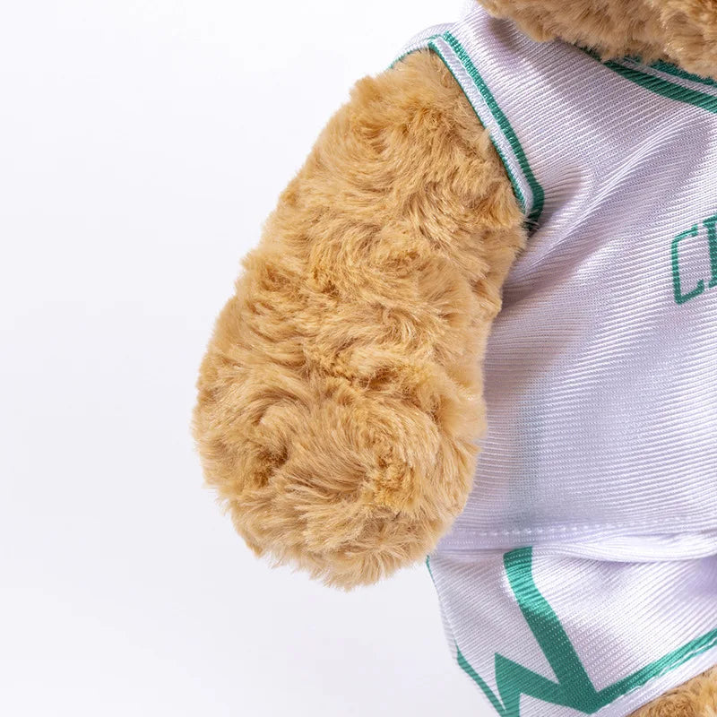 25cm Cute Bear Plush Toy Stuffed Teddy Bear Wear Basketball Star T-shirt Kids Toys Birthday Christmas Gift for Basketball Fans