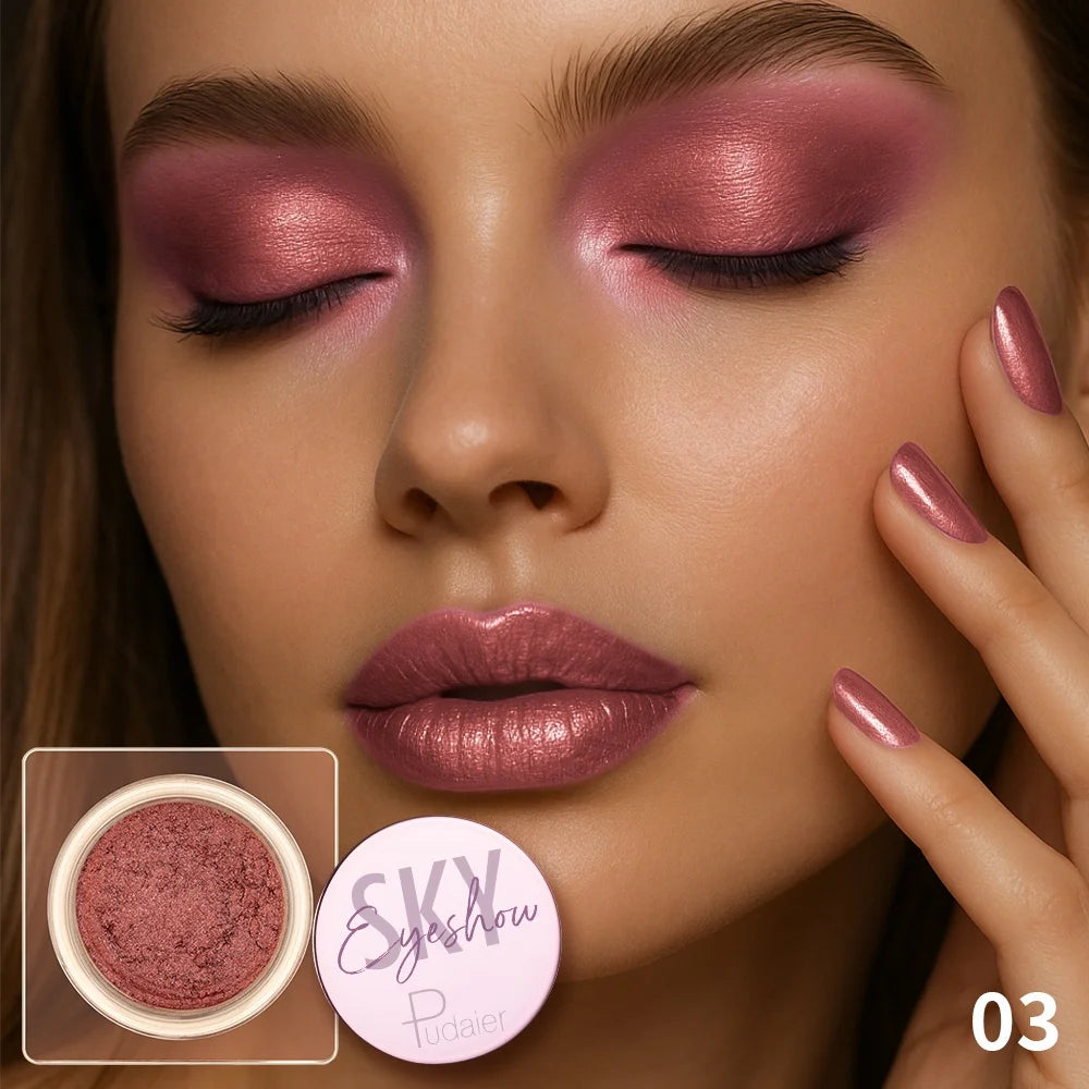 Fard à paupières pailleté - Fard à paupières brillant et ultra-lustré, facile à appliquer, avec un rendu des couleurs exceptionnel, idéal pour les fêtes et festivals.
