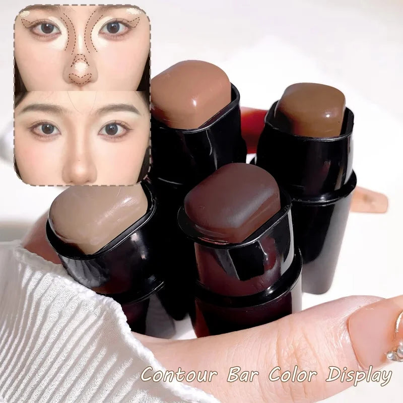 Stick contour illuminateur, ombre à paupières crème, maquillage nude naturel, effet illuminateur tridimensionnel, effet ver à soie