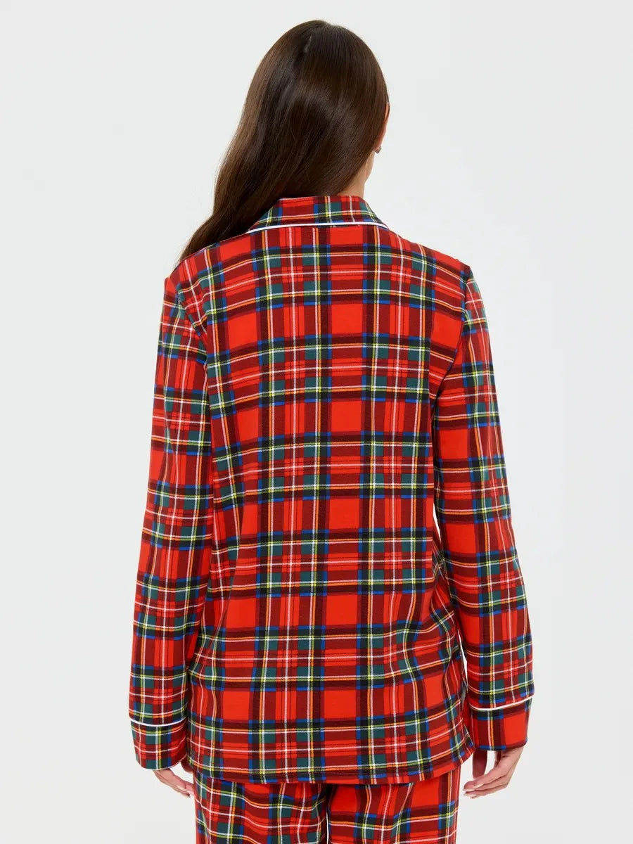 Mozuleva 100% Cotton Plaid Long Sleeved Pants Pajamas Set Autumn New Women's Comfortable Home Clothing Nightgown 2-Piece Set