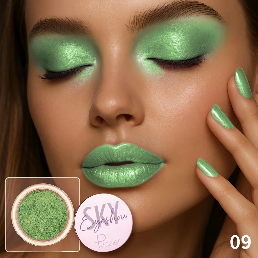 Fard à paupières pailleté - Fard à paupières brillant et ultra-lustré, facile à appliquer, avec un rendu des couleurs exceptionnel, idéal pour les fêtes et festivals.