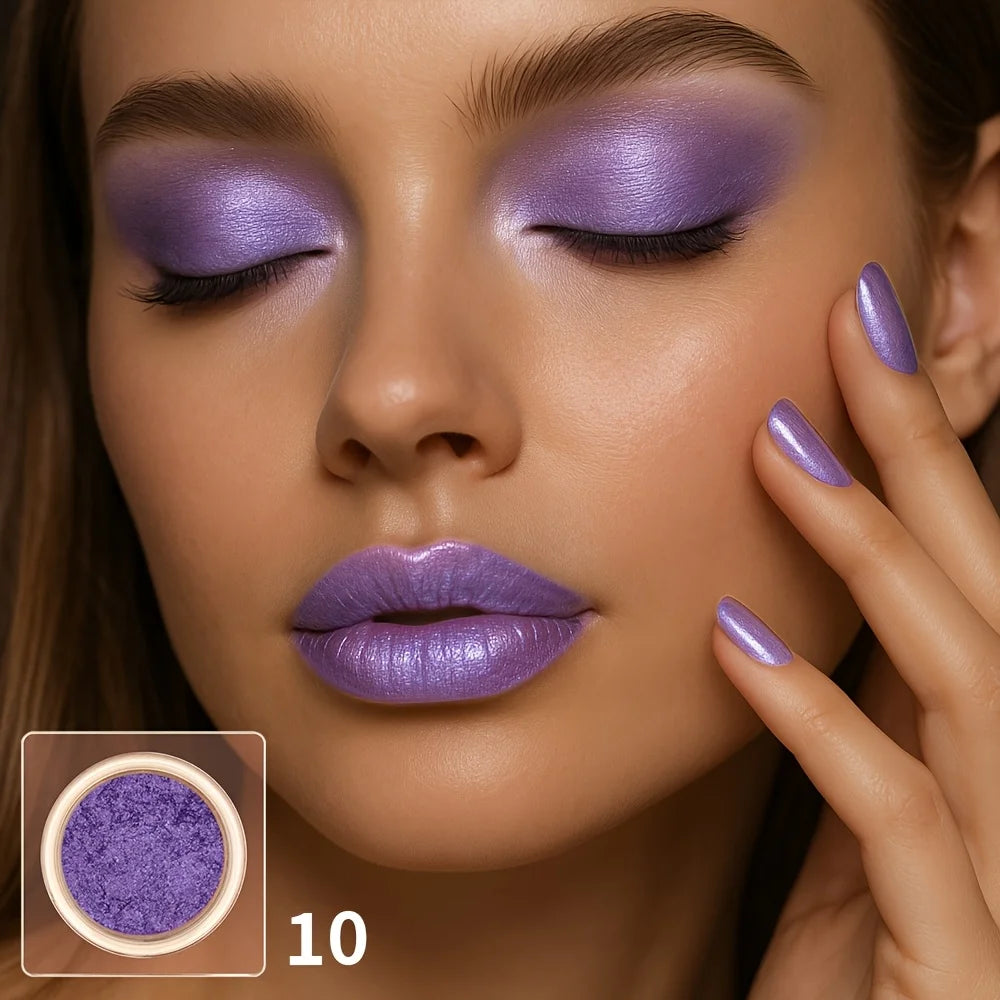 Fard à paupières pailleté - Fard à paupières brillant et ultra-lustré, facile à appliquer, avec un rendu des couleurs exceptionnel, idéal pour les fêtes et festivals.