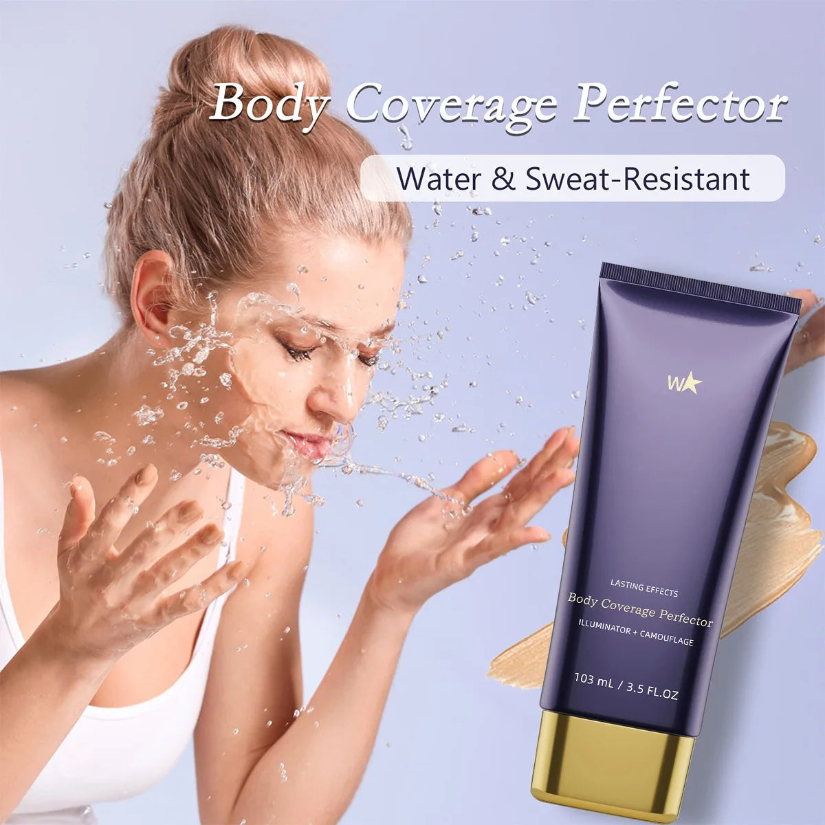 Beauty Body Coverage Perfector–Waterproof Leg & Body Makeup-Concealer For Scars, Spots, Veins, Tattoos and More Blend Cosmetics