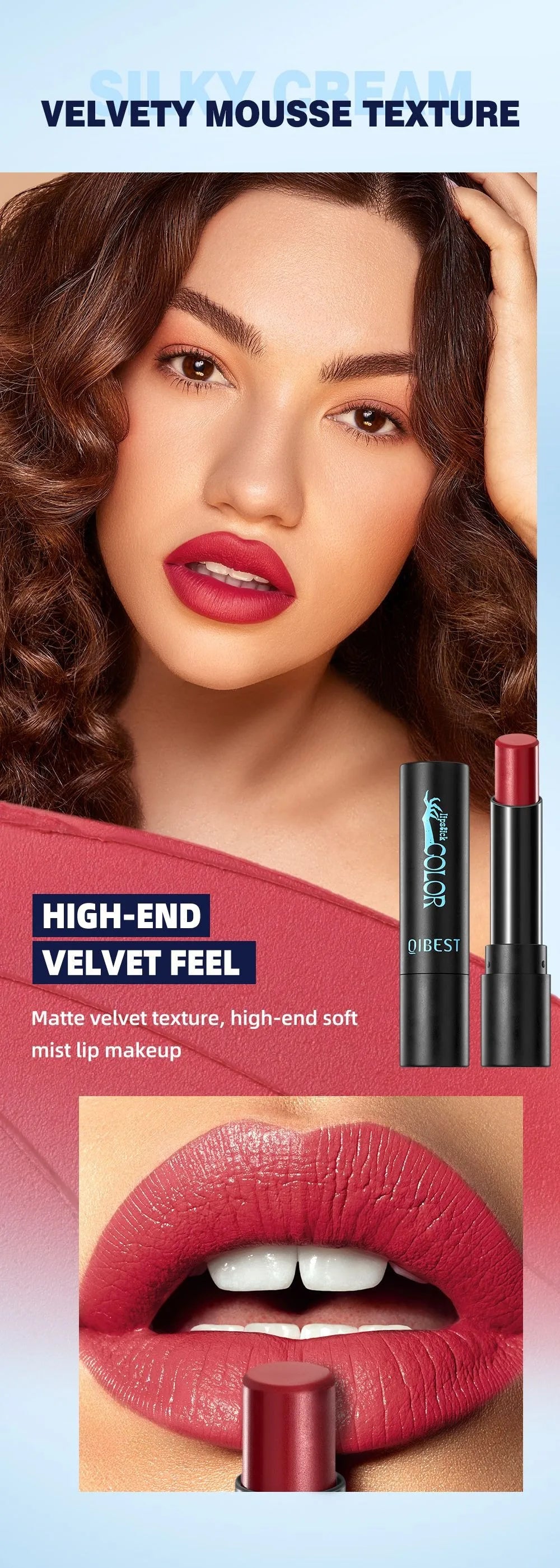 8 Colors Matte Nude Clay Lipstick Vampire Makeup Punk Black Lip Gloss Dark Paint Stick Durable Waterproof Lasting Cosmetics
