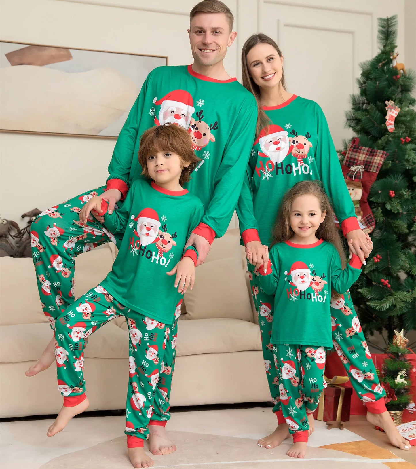 Christmas Family Pajamas Set 2023 Xmas Matching Outfit Adult Kids Women Pyjamas Clothes Mother And Daughter Father Son Sleepwear