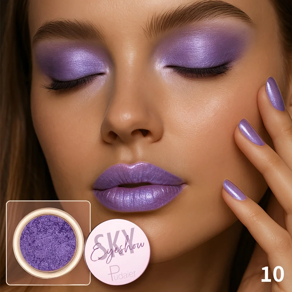 Fard à paupières pailleté - Fard à paupières brillant et ultra-lustré, facile à appliquer, avec un rendu des couleurs exceptionnel, idéal pour les fêtes et festivals.