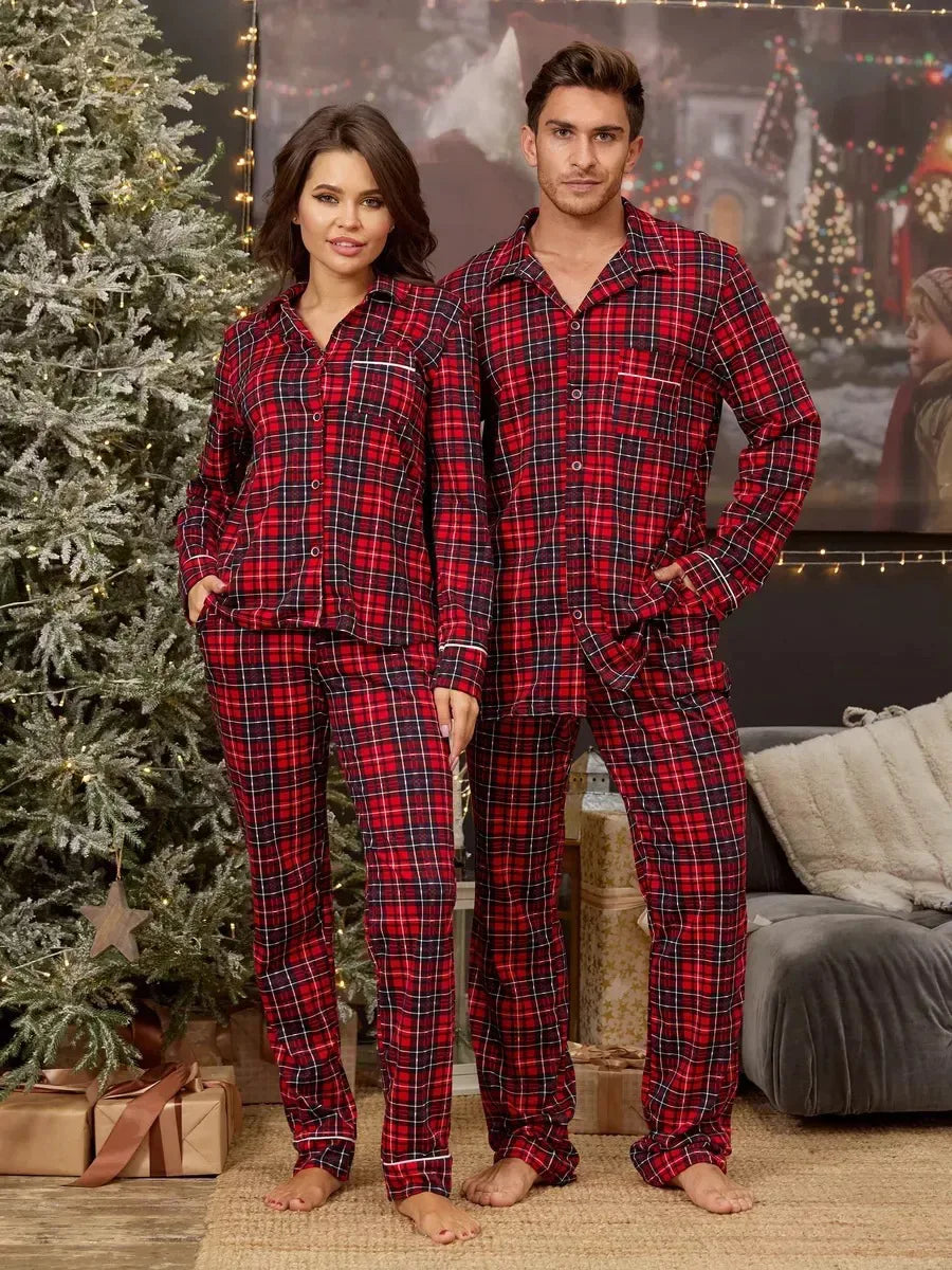 Mozuleva 100% Cotton Plaid Long Sleeved Pants Pajamas Set Autumn New Women's Comfortable Home Clothing Nightgown 2-Piece Set