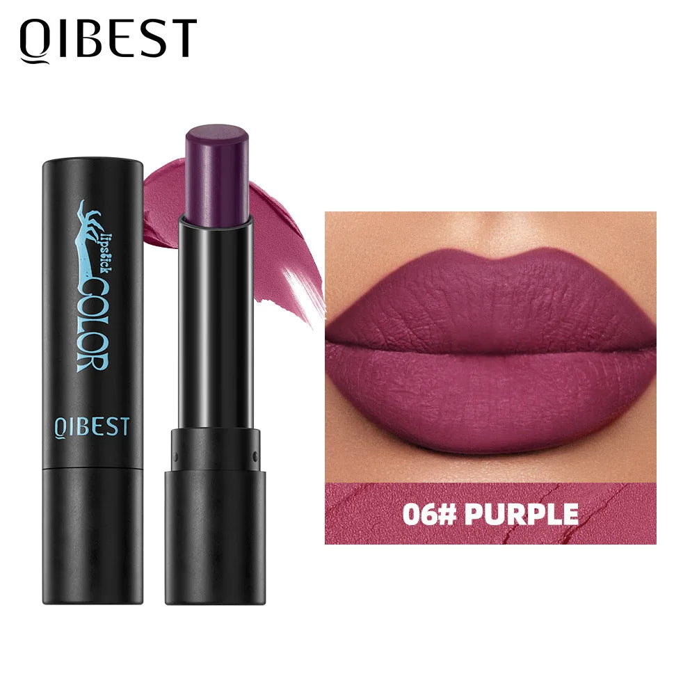 8 Colors Matte Nude Clay Lipstick Vampire Makeup Punk Black Lip Gloss Dark Paint Stick Durable Waterproof Lasting Cosmetics